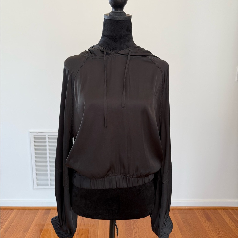 Carbon38 Black Satin Women's Hoodie